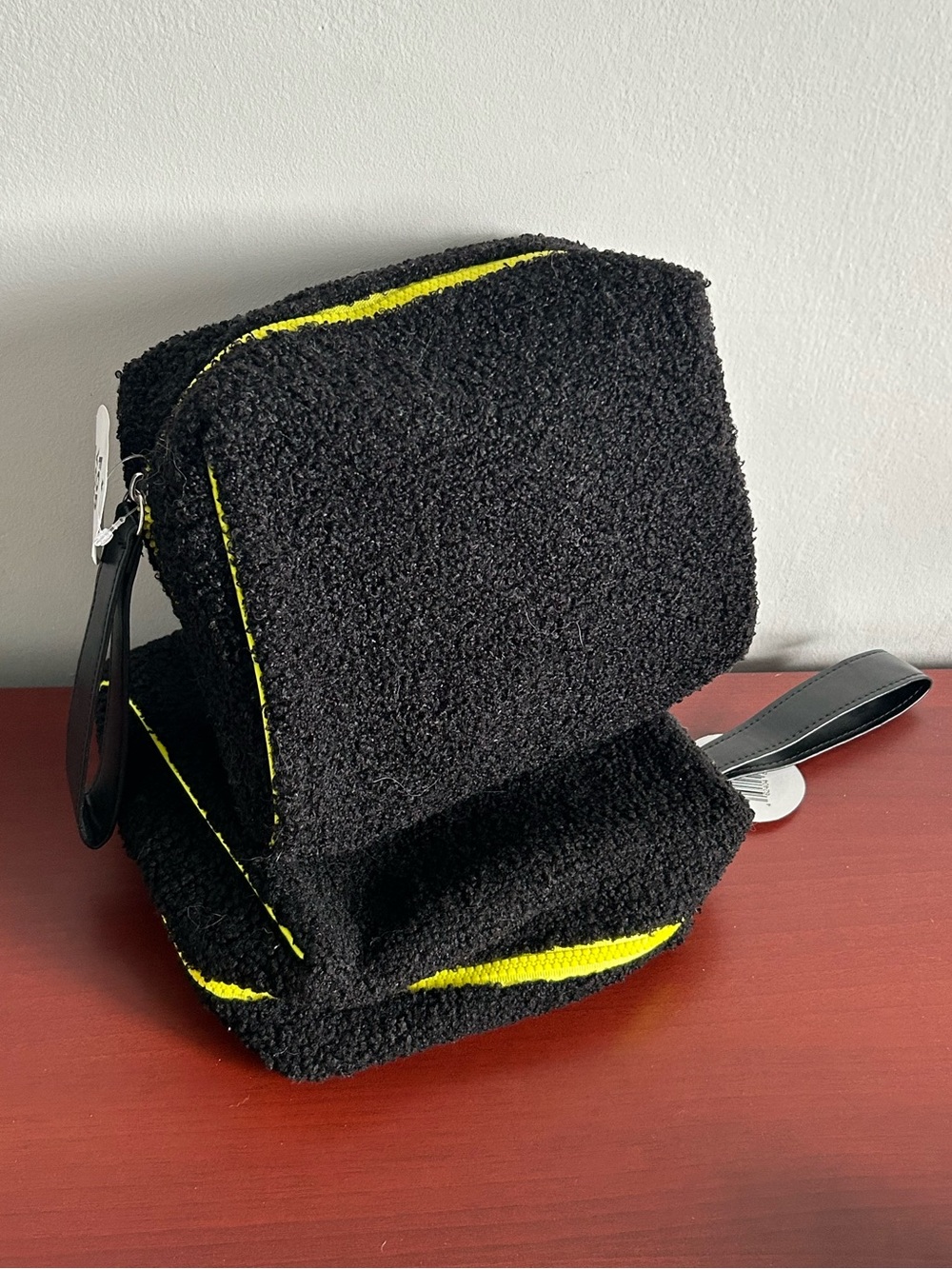 2/$10 Black Fuzzy cosmetic Pouch - Picture 1 of 5